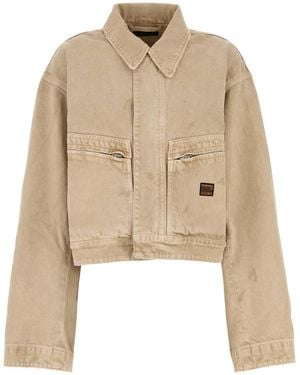 Balenciaga Denim Jacket With A 'Vintage' Effect - Natural