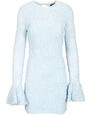 ROTATE BIRGER CHRISTENSEN Mesh Mini Dress With Ruffles - Blue
