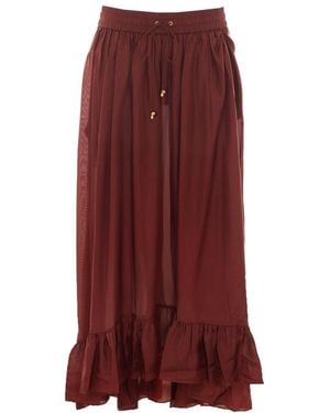 Zimmermann Aster Maxi Skirt - Red