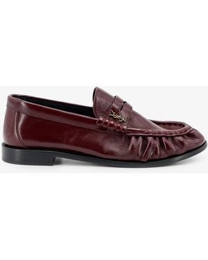 Saint Laurent Le Loafer Leather Loafers - Red