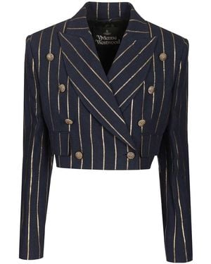 Vivienne Westwood Cut Off Blazer - Blue