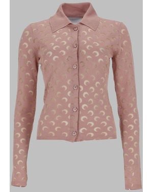 Marine Serre Mini Stylish Sweater For Ss26 - Pink