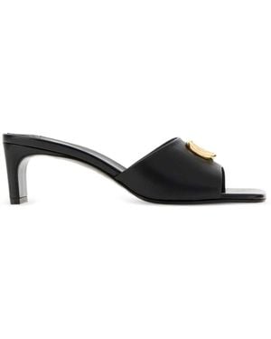 Gucci Gg Marmont Leather Mules - Black