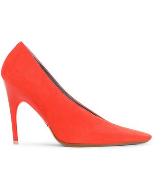 Balenciaga Tangerine Duchesse Pumps - Red