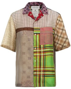 Marine Serre 'Regenerated Silk Scarves Bowling' Shirt - Multicolor
