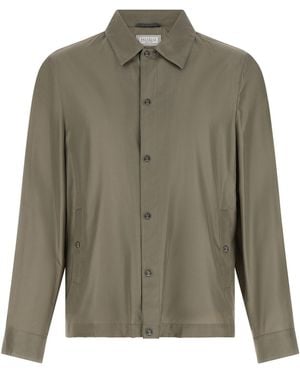 Brunello Cucinelli Membrane Silk Jacket - Green