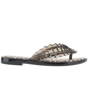 Ganni X Melissa Rubber Thong Slides - Brown
