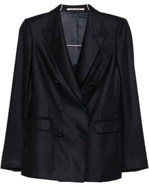 Tagliatore Wool And Cashmere Double-Breasted Jacket - Black