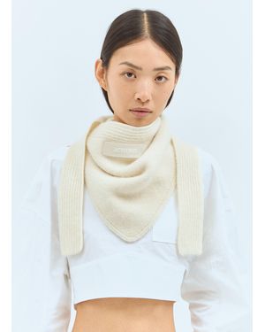 Jacquemus Le Chale Gros Grain Scarf - White