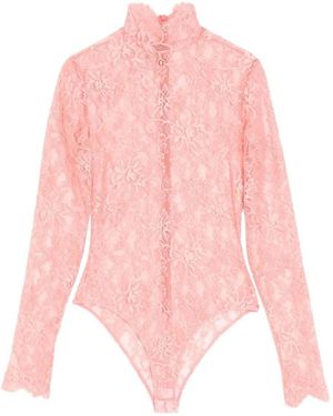 Valentino Garavani Flower Lace Jersey Body - Pink