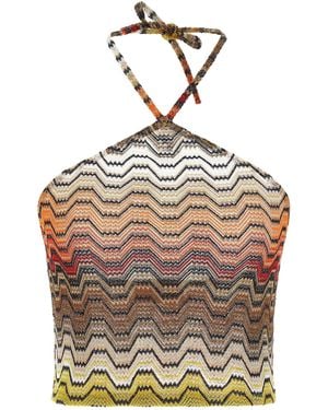 Missoni Greek Pattern Top - Gray