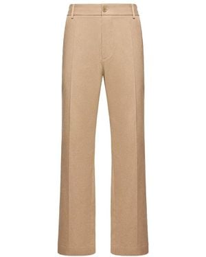 Moncler Sartorial Cotton Pants - Natural