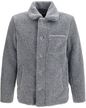 Herno Mélange Teddy-Effect Jacket - Gray