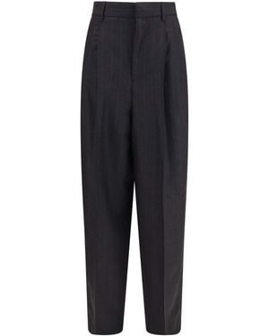 Ami Paris Wide-Leg Tailored Pants - Blue