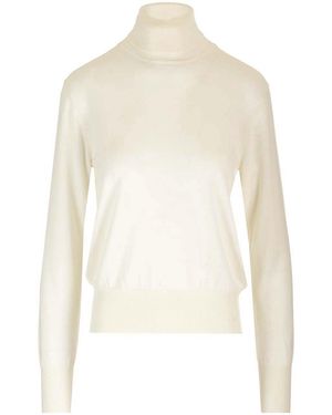 forte_forte Forte_Forte Superfine Merinos Turtleneck Sweater - White