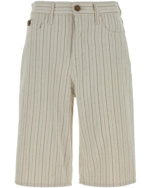 Jacob Cohen Pant Bermuda Wide Leg Loose Waist Amber - Gray