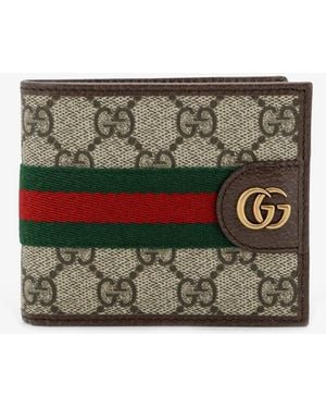 Gucci Coated Canvas Wallet With Gg Motif - White