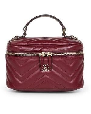 Gucci Gg Marmont Mini Vanity Matelassã Leather Shoulder Bag - Purple