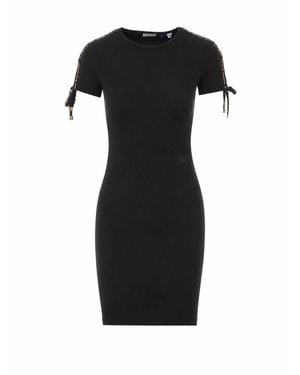 Burberry Check Trim Dress - Black