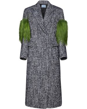 Prada Herringbone Wool Jacket - Gray