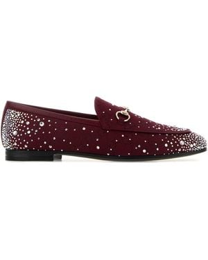 Gucci Original Gg Fabric Jordaan Loafers - Purple