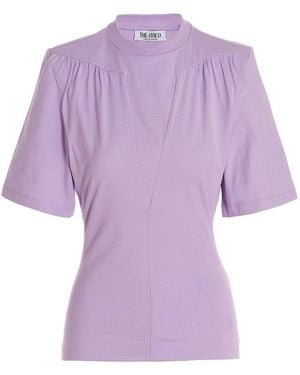 The Attico Cotton T-Shirt - Purple