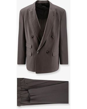 Giorgio Armani Oversized Fluid Virgin Wool Suit - Gray