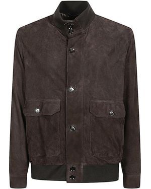 Brioni Suede Leather Jacket - Black