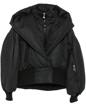 The Attico Hooded Down Jacket - Black