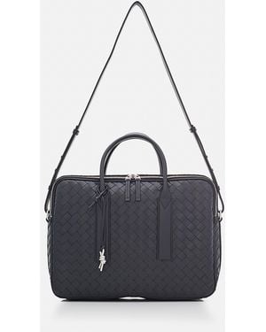 Bottega Veneta Getaway Briefcase - Blue