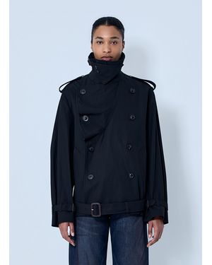 Maison Margiela Double-Breasted High-Collar Jacket - Blue