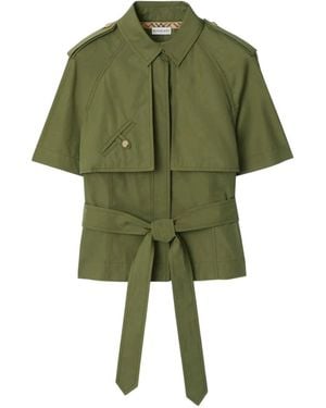Burberry Cropped Trench Shirt - Green