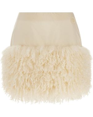 Moncler Teddy Insert Skirt - Natural
