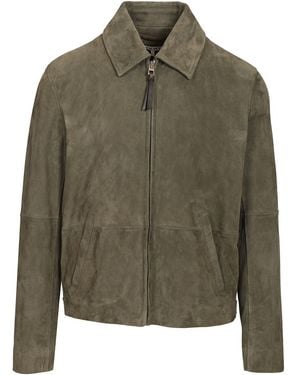 Loewe Lightweight Suede Lambskin Jacket - Green