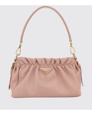 Prada Gathered Nappa Leather Bag - Pink