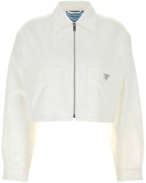 Prada Twill Jacket - White