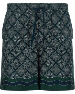 CASABLANCA 'Radiating Monogram' Shorts - Green