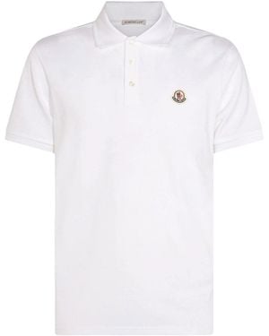 Moncler Double Logo Patch Cotton T-Shirt - White