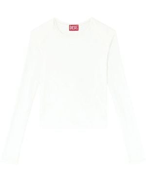 DIESEL Cotton Cropped Top - White