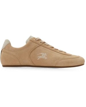 Burberry Leather Sneakers - Natural