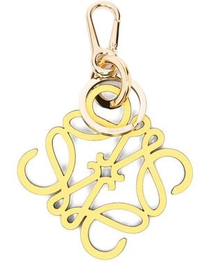 Loewe Anagram Leather Charm - Metallic