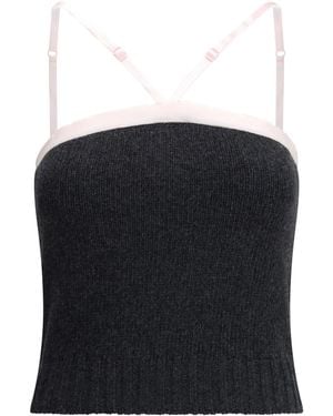 Prada Virgin Wool Crop Top - Black