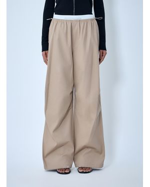 Alexander Wang Wide-Leg Elasticated Waist Pants - Natural