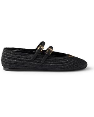 Prada Crochet Ballerinas - Black