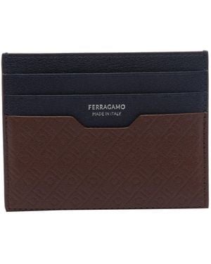 Ferragamo Monogram Card Case - Blue