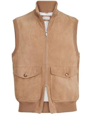 Brunello Cucinelli Neutrals Jackets - Natural