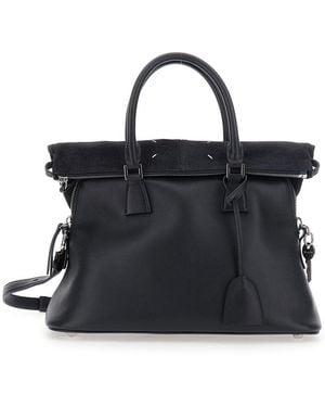 Maison Margiela Crossbody Bag With Calf Details, Color And - Black