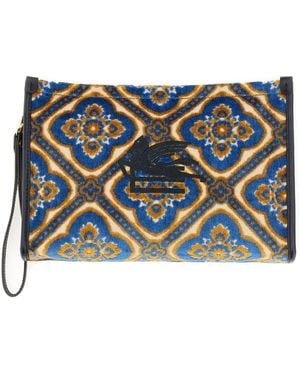 Etro Pouch Paisley Large - Blue