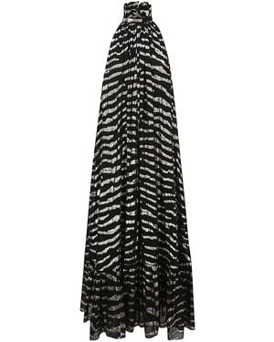 Celine Printed Silk Short Dress - Black