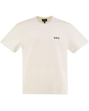 A.P.C. Organic Cotton T-Shirt With Logo - White